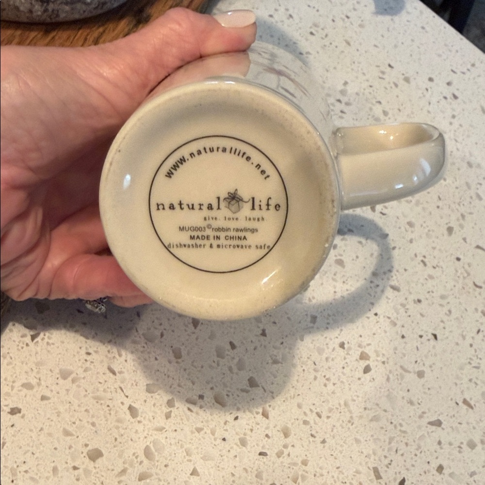 NATURAL LIFE Mug with Purple and Cream Design - Picture 4 of 4